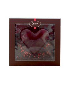 Azulejo de Chocolate c/Coração Vermelho e Pimenta Rosa 160gr